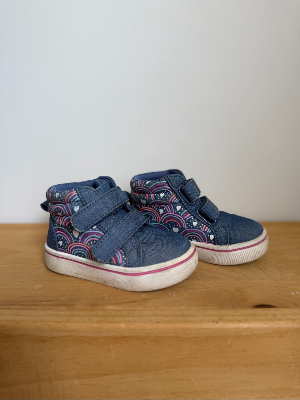 George Denim High-Too Casual Sneakers (Size 6)